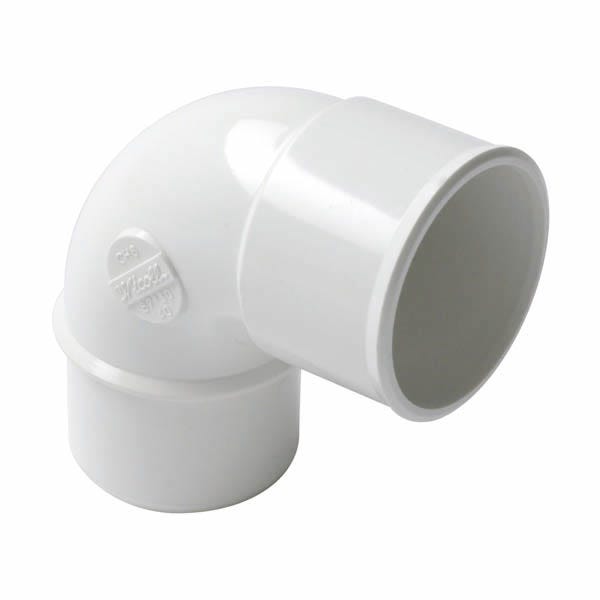 NICOLL Raccord PVC blanc coudé 87°30 - Ø 50 mm - Simple emboîture 0