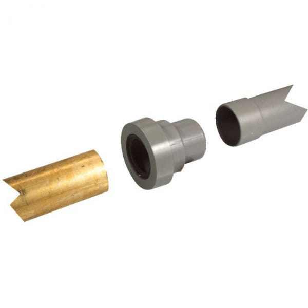 Adaptateur PVC gris droit pour cuivre - Mâle / femelle Ø 50 mm - Nicoll 1