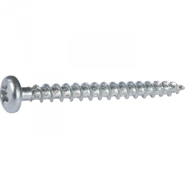 Vis Bois Tête Cylindrique Bombé Pz1 - Ø 3 Mm - 25 Mm - Zingué Blanc - Boîte De 1000 Pièces - Spax