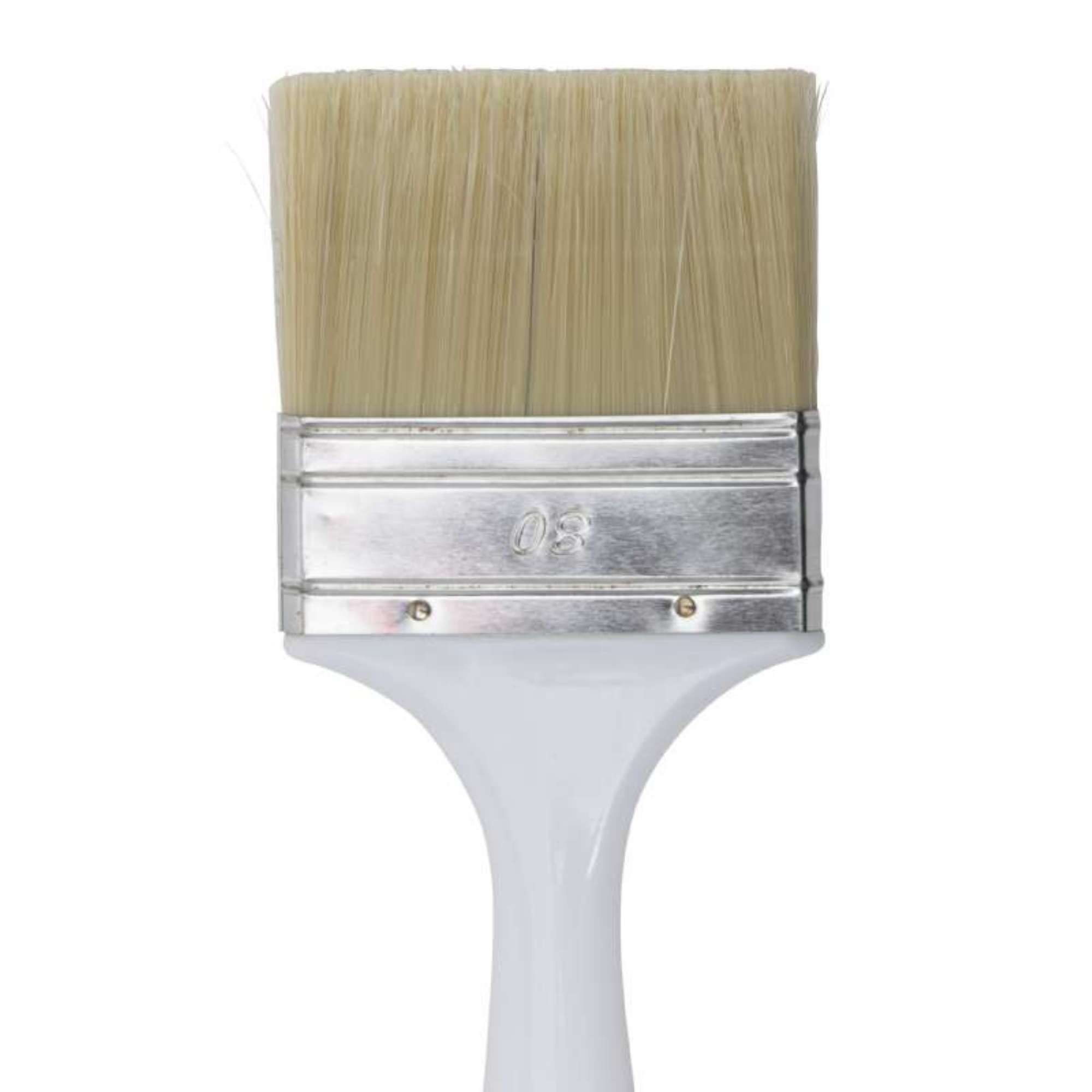 Pinceau plat manche en ABS blanc Savy 80mm