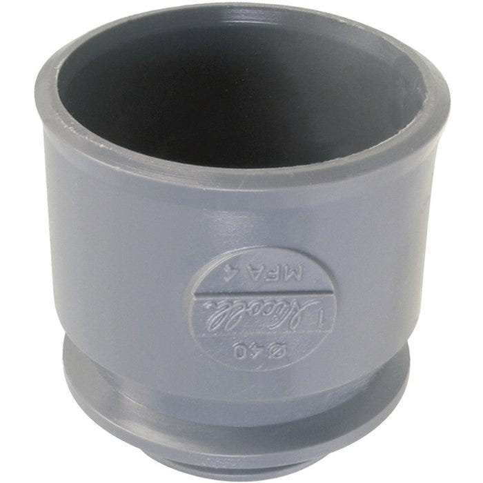 Adaptateur PVC gris droit - Ø 50 mm - Nicoll 0