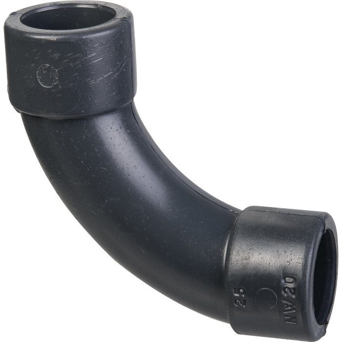 Raccord PVC pression noir courbé 90° - Ø 32 mm - Girpi 0