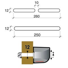 Kit d'entrée d'air aéro-acoustique coloris blanc type HF 2236 pour menuiserie 3