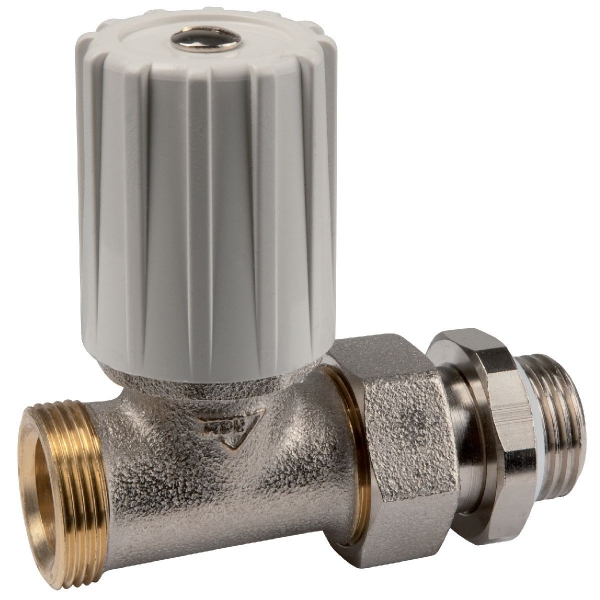 Robinet de radiateur droit à visser - M 1/2' - Simple réglage - RBM