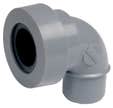 Adaptateur PVC gris coudé 87°30 - Ø 32 mm - Simple emboîture - Nicoll