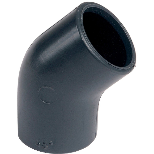 Raccord PVC pression noir coudé 45° - Ø 20 mm - Girpi