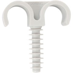 Collier cheville plastique blanc double - Tube Ø 16 mm - Vendu par 100 - Fix-Ring - ING Fixation