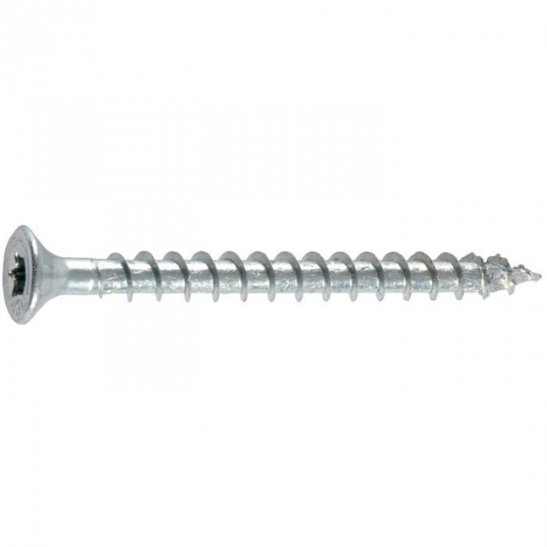 Vis Bois Tête Fraisé T25 - Ø 5 Mm - 60 Mm - Zingué Blanc - Boîte De 500 Pièces - Spax