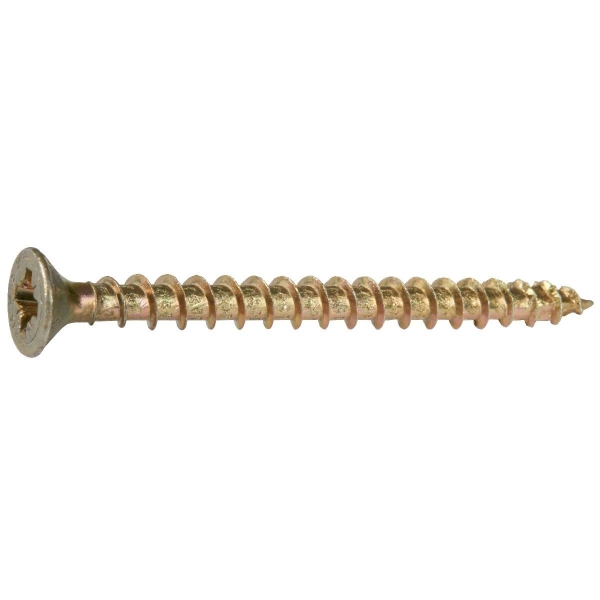 Vis Bois Tête Fraisé Pz2 - Ø 4,5 Mm - 35 Mm - Zingué Jaune - Boîte De 500 Pièces - Spax