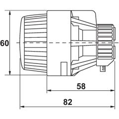 Tête thermostatique de radiateur pour collectivité (bulbe incorporé) - Danfoss 1