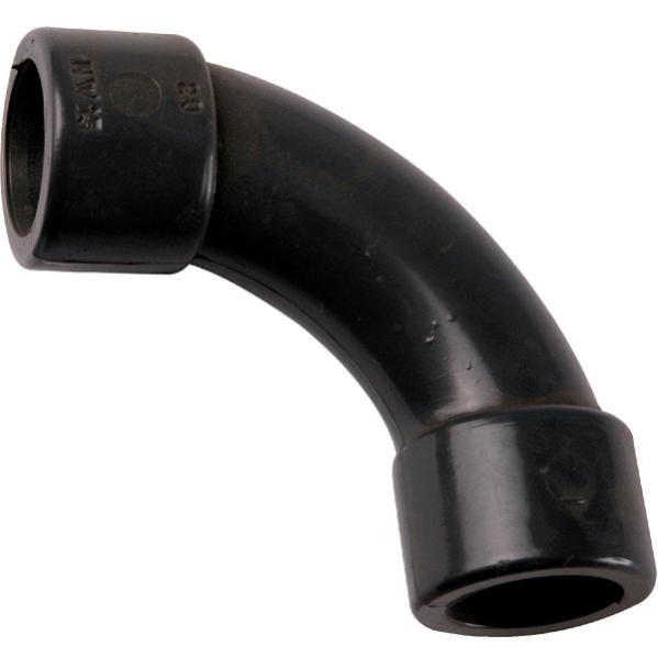 Raccord PVC pression noir courbé 90° - Ø 25 mm - Girpi