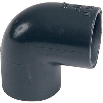Raccord PVC pression noir coudé 90° - Femelle Ø 20 mm - Girpi