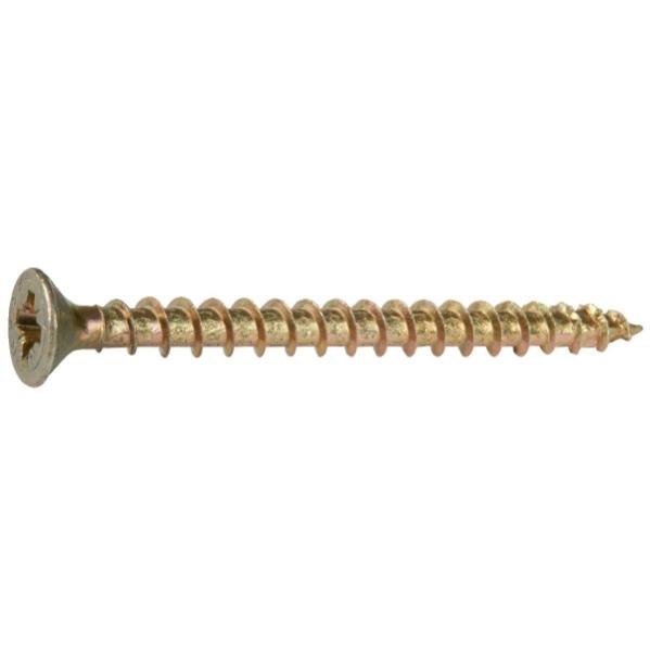 Vis Bois Tête Fraisé Pz2 - Ø 5 Mm - 30 Mm - Zingué Jaune - Boîte De 500 Pièces - Spax