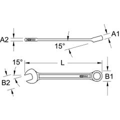 Clé mixte - KS Tools - 7 mm 1
