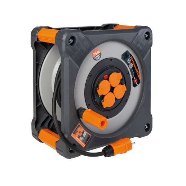 Enrouleur de câble cube IP 44 - H07RN-F 3G 2,5 mm² - Longueur 25 m - Brennenstuhl
