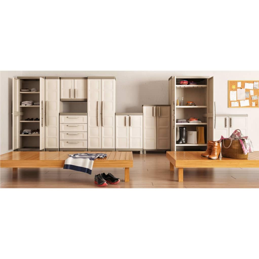 Armoire de rangement basse Excellence Beige et taupe 97 cm Keter