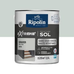 Ripolin Peinture Pour Sol Interieur + Exterieur - Gravier Ral 7035 Satin, 2,5l 0