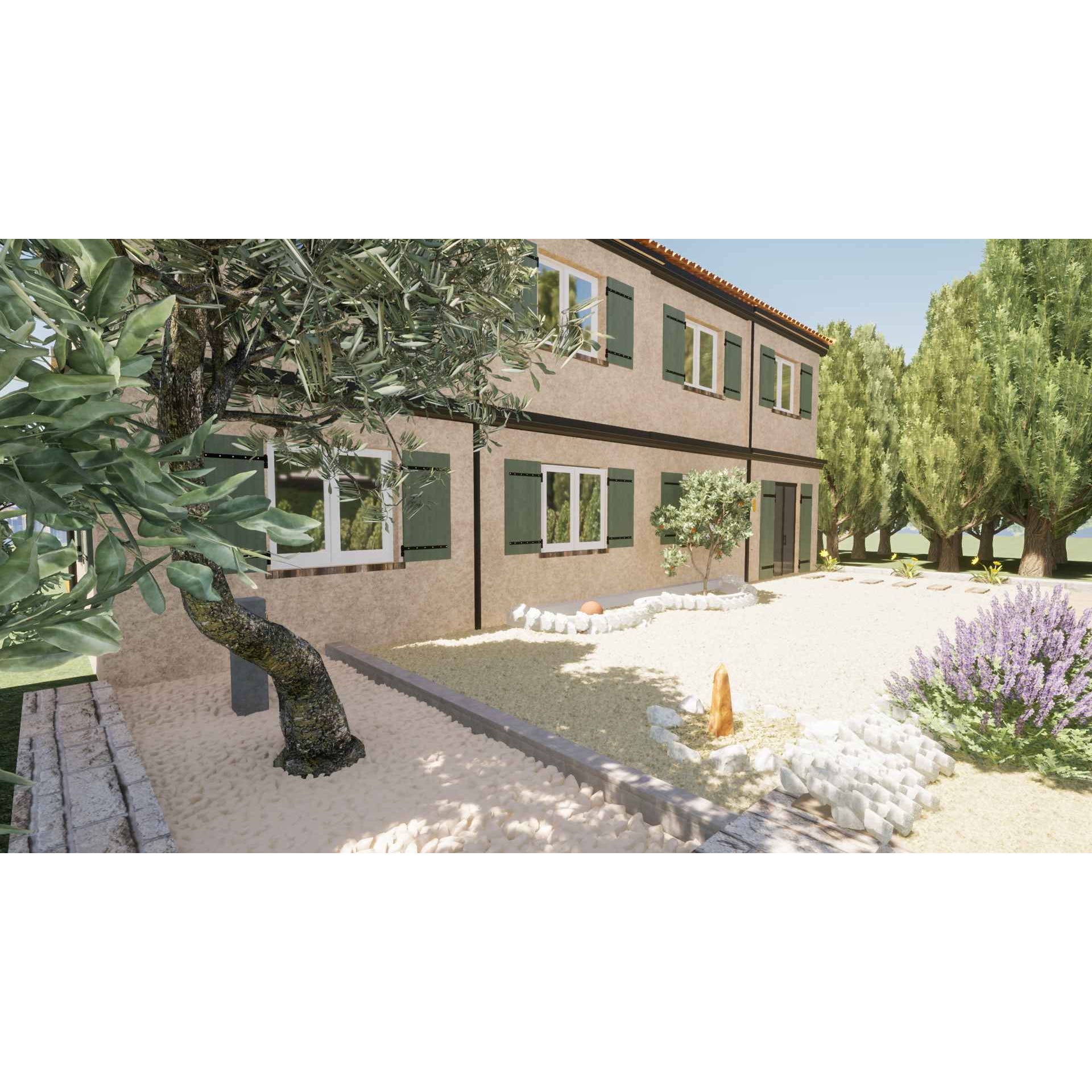 Kit aménagement jardin Provence 50m2 1