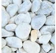 Sac de +/- 800 kg = 10M² Gravier marbre blanc roulé 25/40