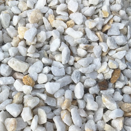 Sac de +/- 800kg = 10M² Gravier de marbre blanc cristal 8/12