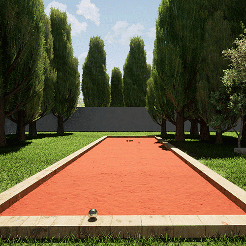 Kit terrain de pétanque rouge 30m²