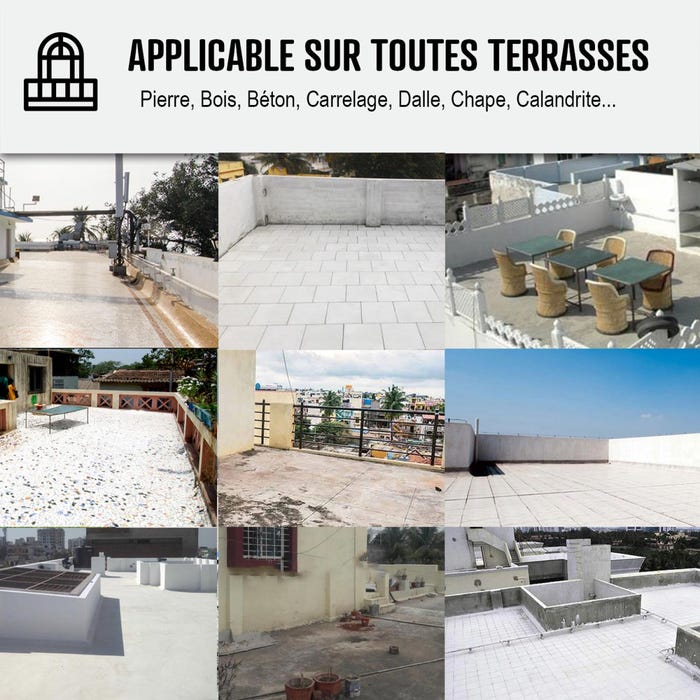 Résine étanchéité toit terrasse - Séchage 3H - ARCATHAN XTREM Gris Clair - RAL 7035 - 17 kg (jusqu'à 11 m² en 2 couches)ARCANE INDUSTRIES 4