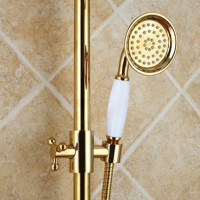 KROOS Colonne de douche mélangeur style doré forme cloche 2