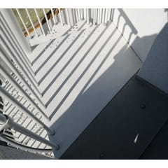 Escalier hélicoïdal extérieur 14 marches - Hauteur à franchir de 2.94 à 3.22m - Diamètre 1.60m - Couleur zinc blanc - EXTERIOR160/ZB-14 5