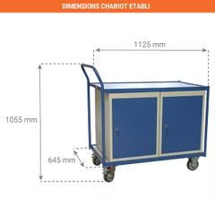 Chariot établi 2 placards - charge max 250 kg - 880006046 1