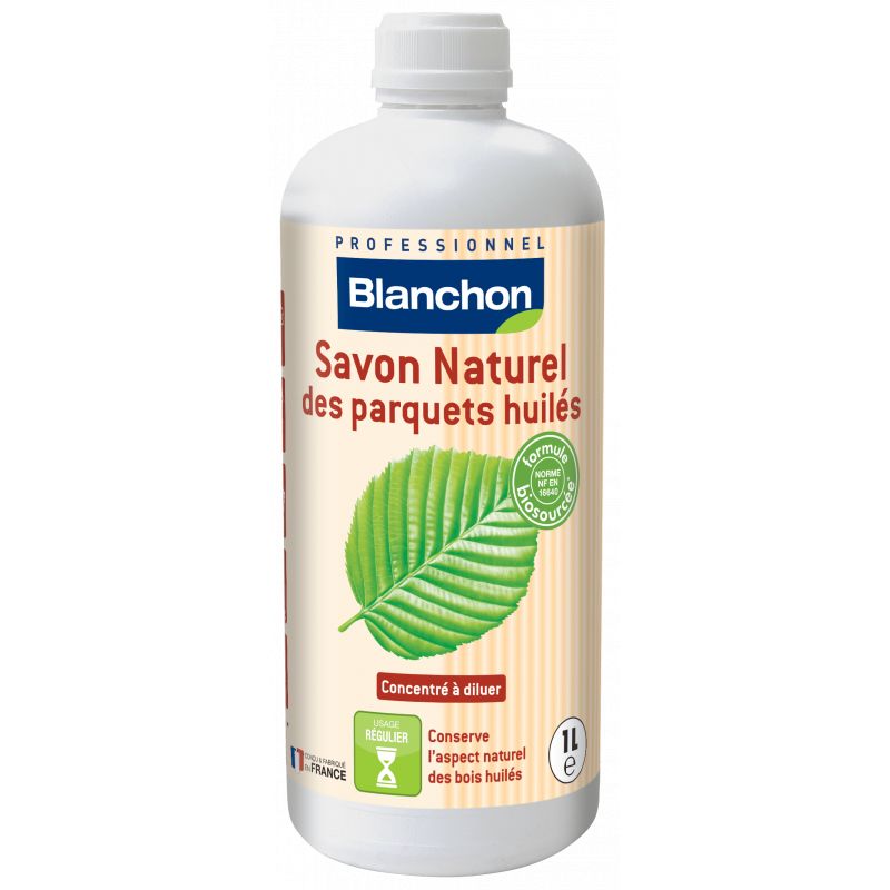 BLANCHON Savon Naturel pour parquets en bois huilés 1L