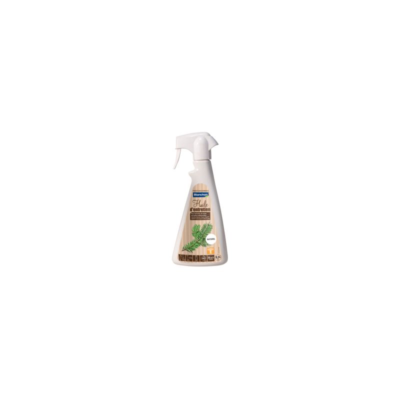 BLANCHON Huile d'Entretien pour parquets en bois huilés 0,5L pulvérisateur