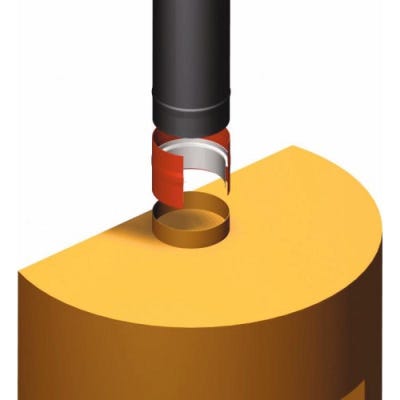 Adapteur anti-bistre en acier émaillé - Diam. 150 mm