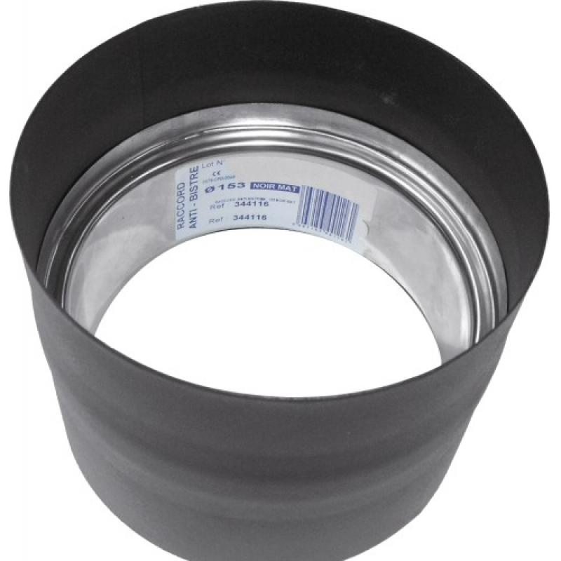Raccord anti-bistre émail noir mat Ø 139