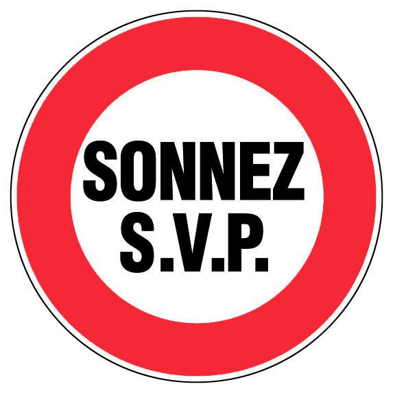 Panneau Sonnez SVP - Rigide Ø80mm - 4020297 0