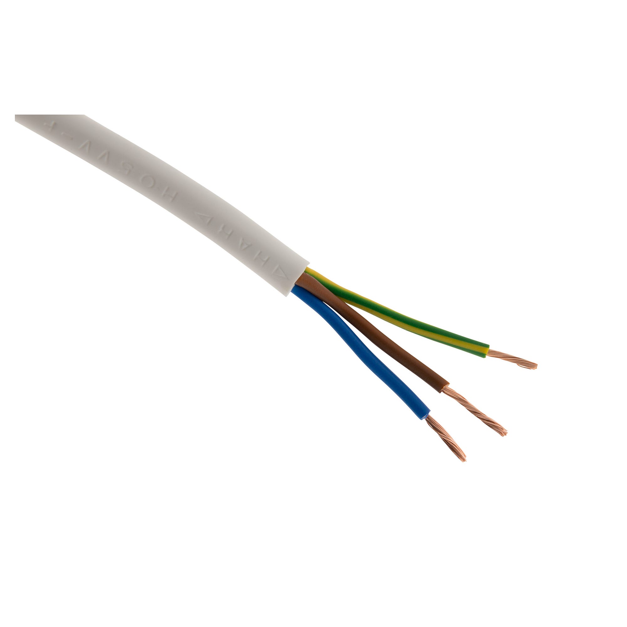 Câble d'alimentation électrique HO5VV-F 3G2,5mm² Blanc - 150m 0