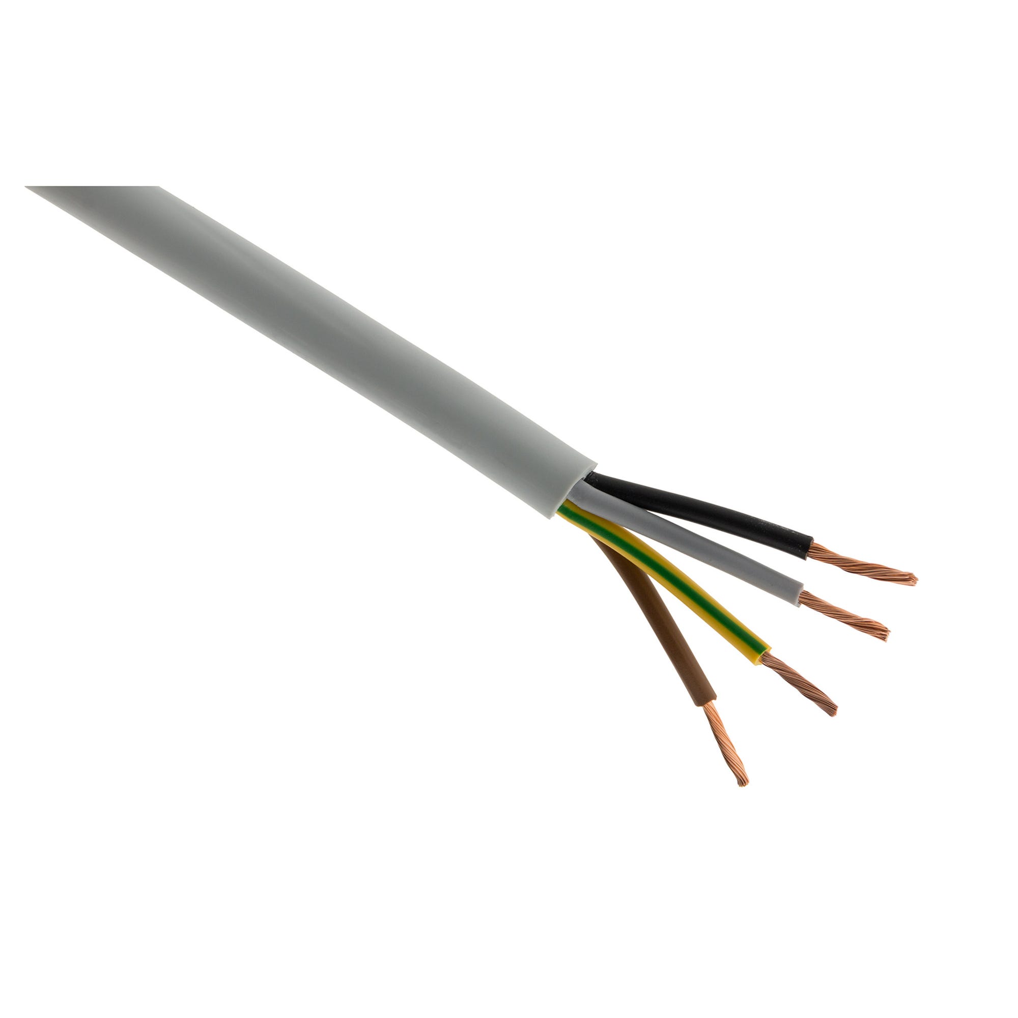 Câble d'alimentation électrique HO5VV-F 5G2,5mm² Gris - 100m 0