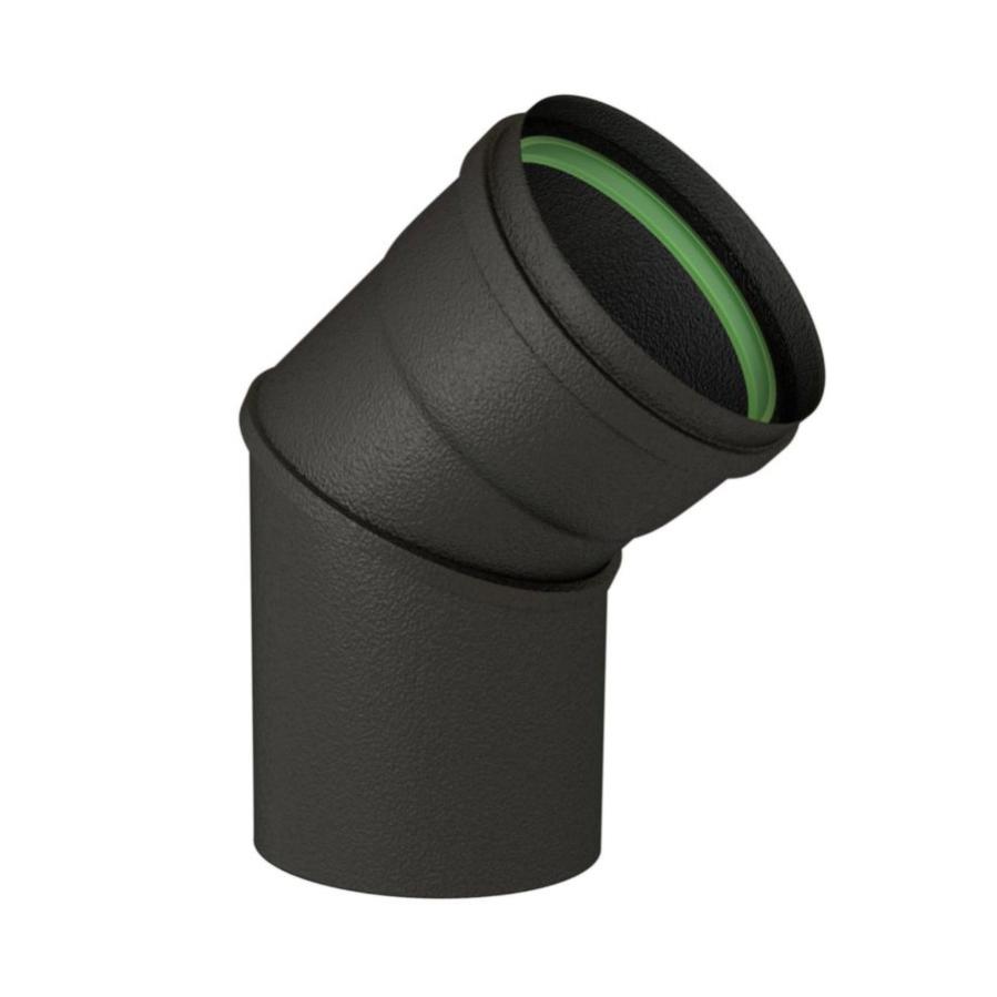 Coude 45 ° noir mat 80 - TEN - 342449