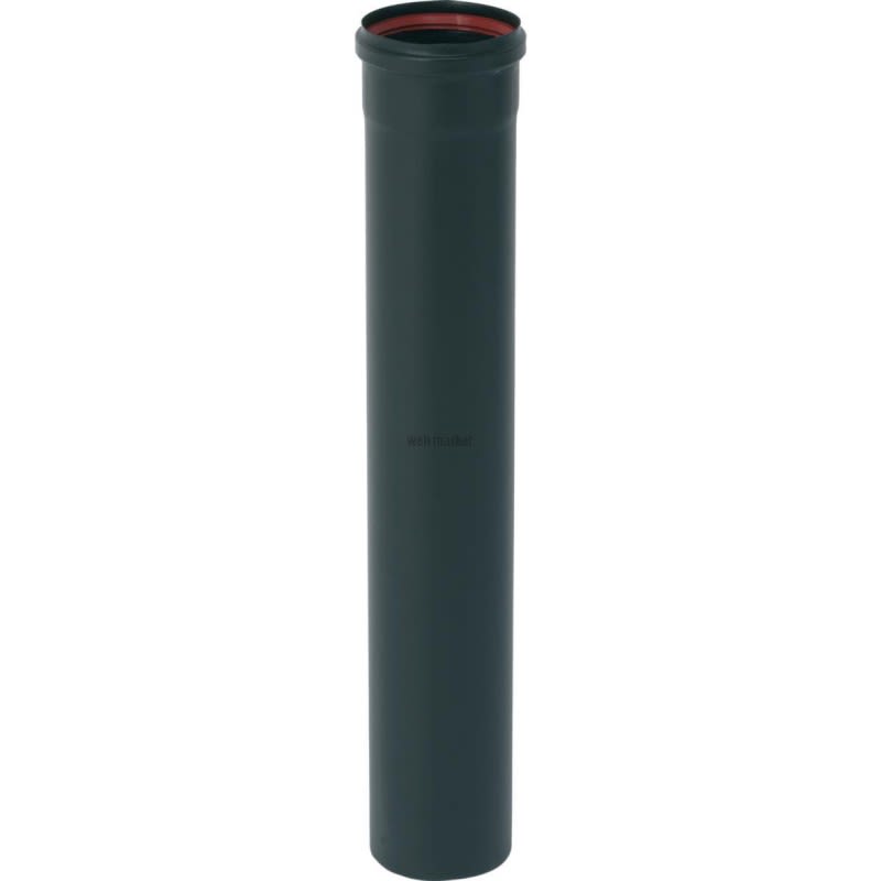 Tuyau 100cm noir mat avec joint fibre D80 - TEN - 344019