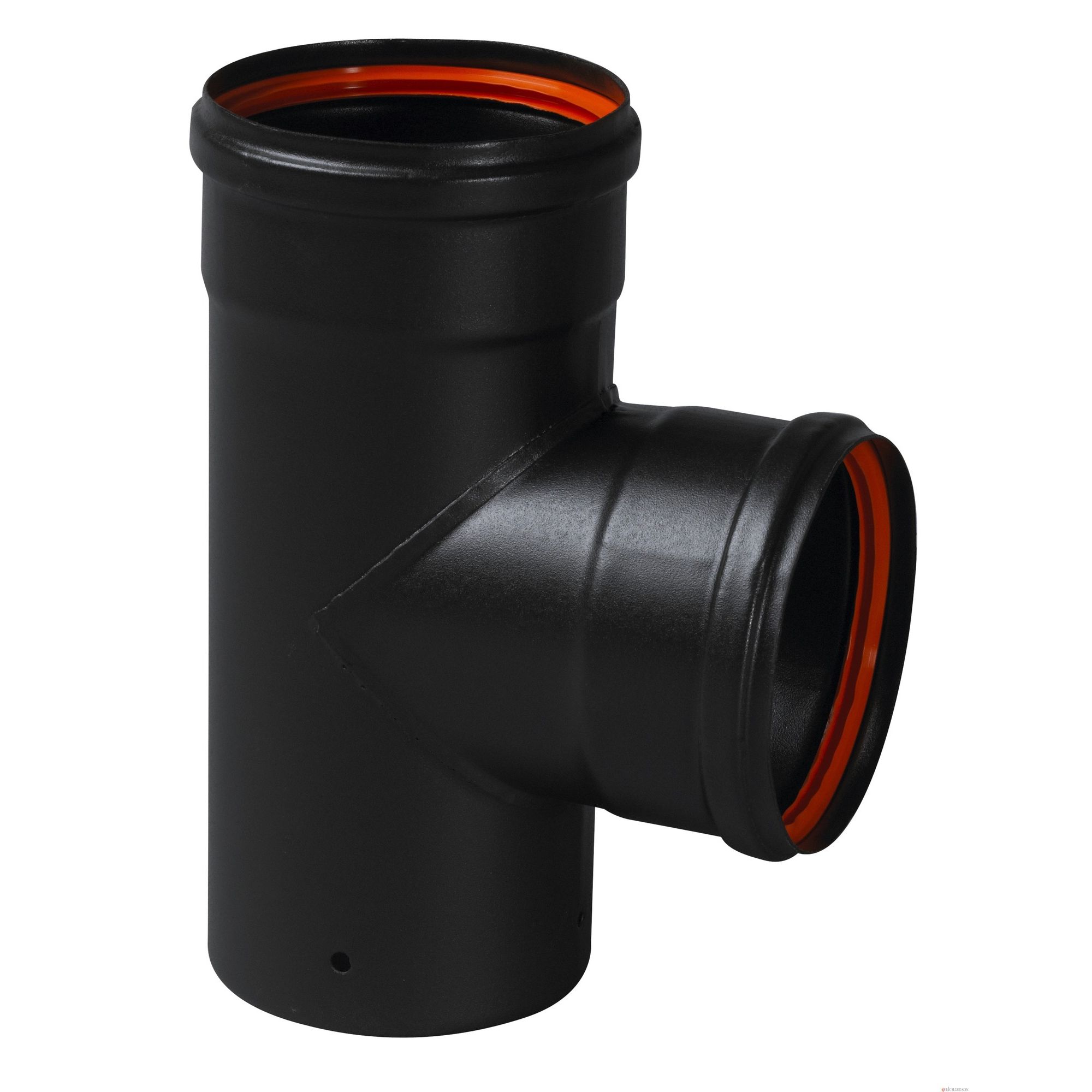 Té equerre 90° noir mat 80 + 2 joints - TEN - 346449