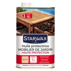 Huile protectrice bois extérieur teck 1l STARWAX -ST0193