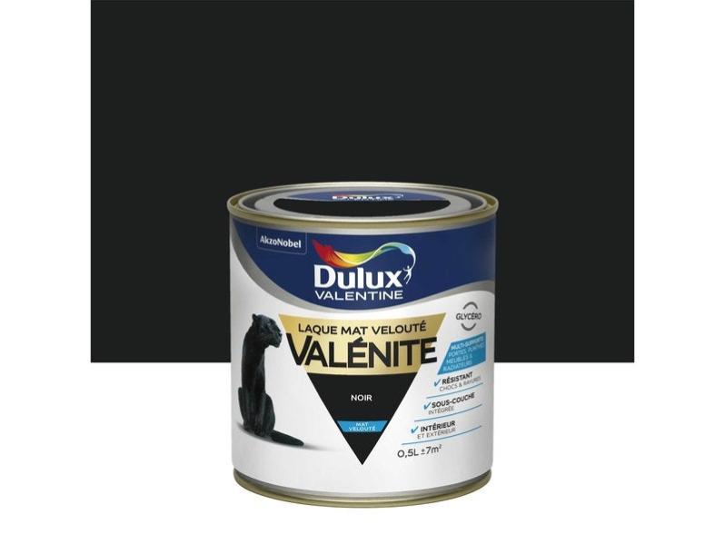 Peinture laque boiserie Valénite noir mat 0.5 l