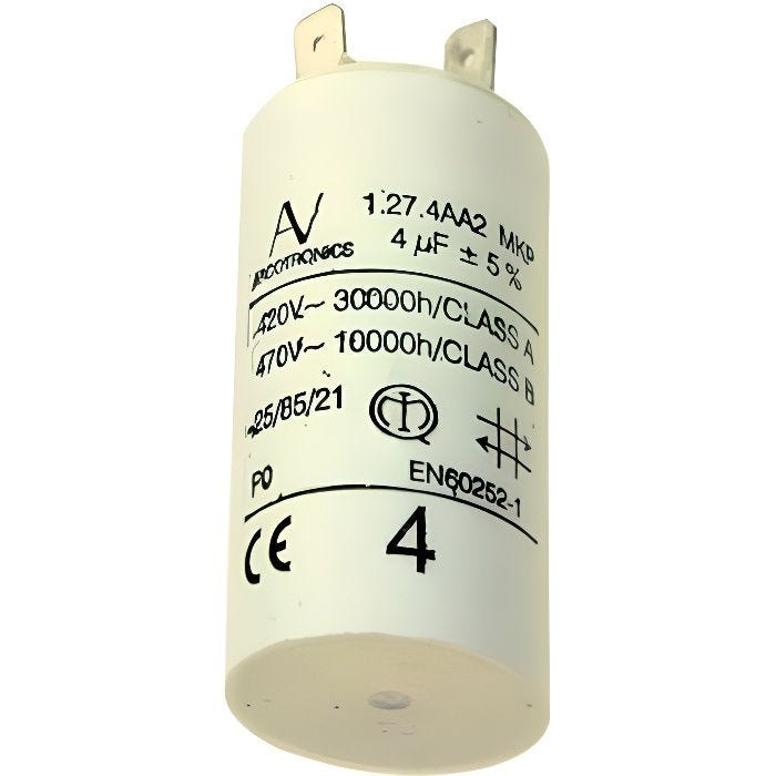 Condensateur pour hotte Whirlpool 4 Mf 420v 481212028054 0