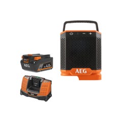Pack AEG 18V - Enceinte-Radio Bluetooth 30m 30W - Batterie 4.0 Ah - Chargeur 0