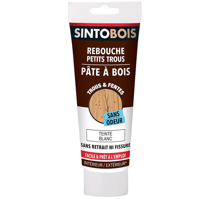 Pâte à bois à l’eau SINTOBOIS blanc tube 250g - SINTO - 37600 1