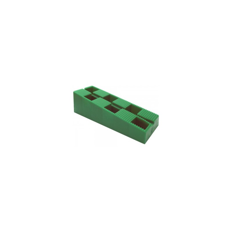 Carton de 300 Cales crantées multi-usages - 130 x 45 x 44 mm VERT TOPSTORE