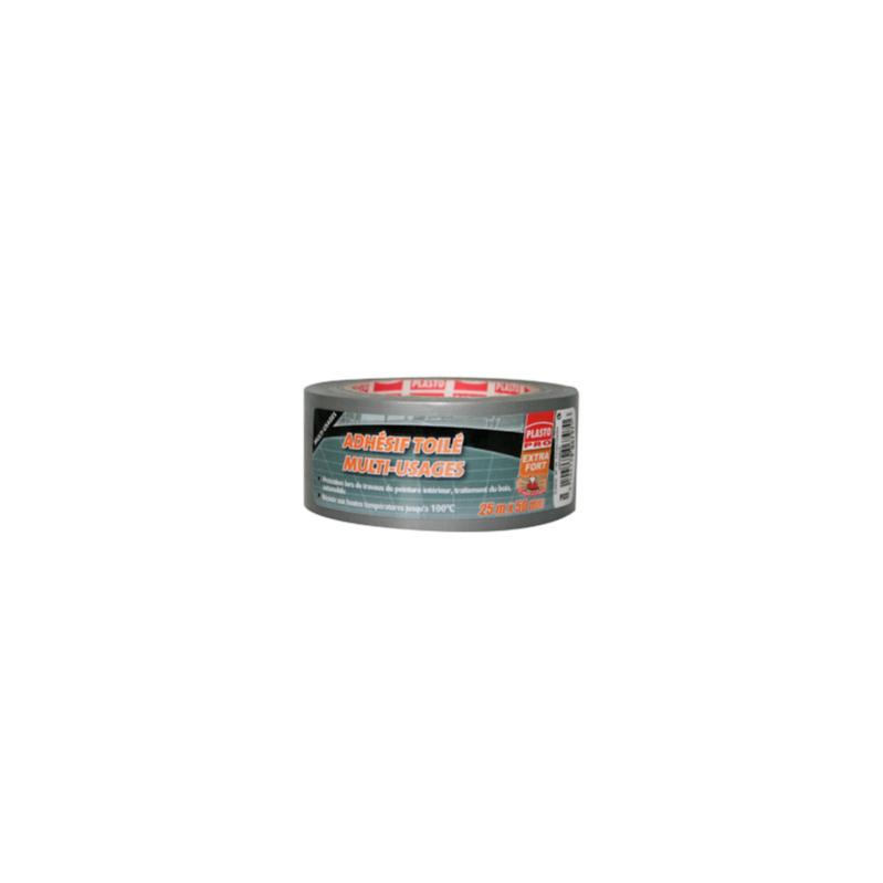 Toile multi-usages extra forte grise - 25M x 48mm