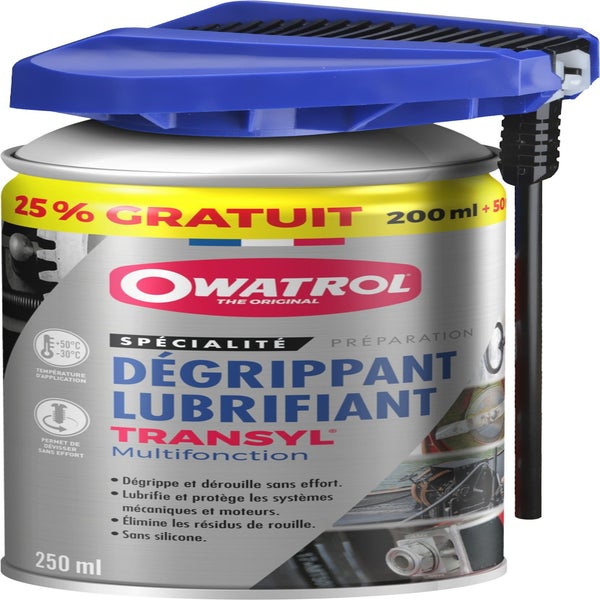 Dégrippant et lubrifiant multifonction Owatrol TRANSYL ATOMISATEUR Aérosol  400 ml ❘ Bricoman