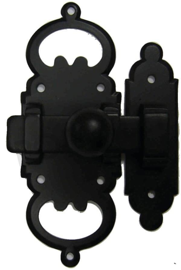 Targette 682 fer noir bouvet 100 x 38 mm - 23339