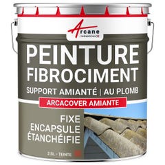 Peinture Fibro Ciment Pour Encapsulage Support Amiante / Plomb : Arcacover Amiante. - Tuile - 2.5 L - Arcane Industries