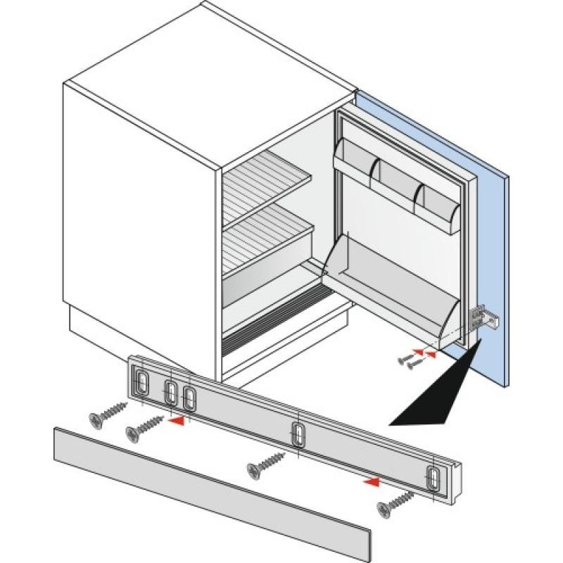 Charnière invisible pour portes de réfrigérateur - ferrure entraînée 4